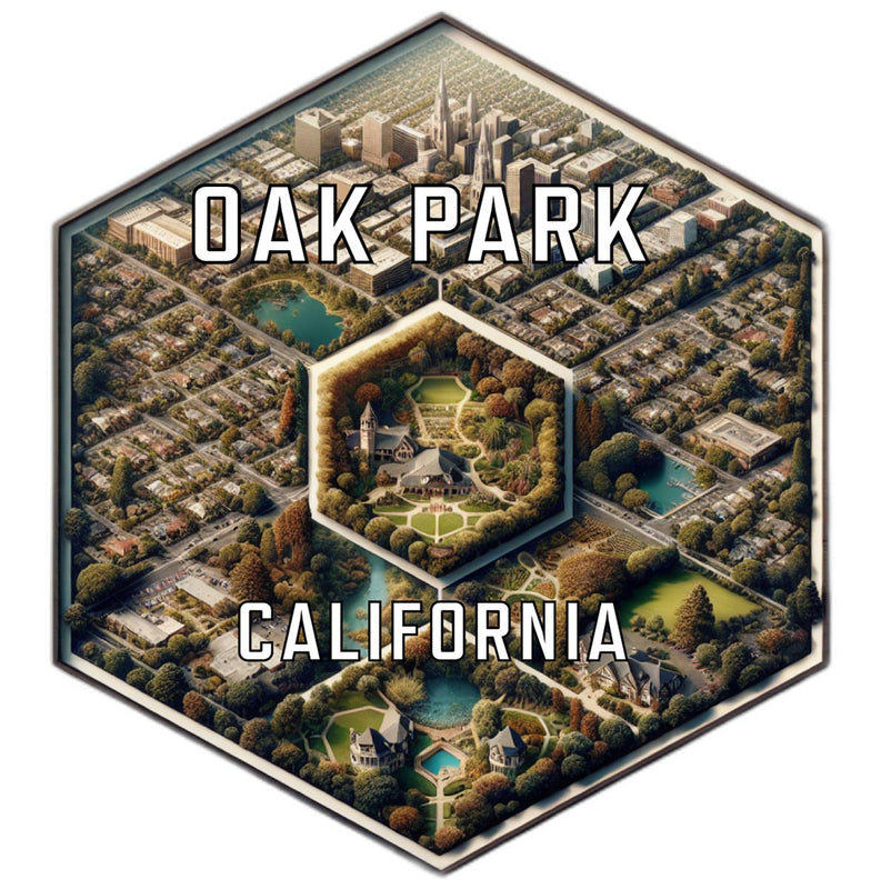 Oak Park California Travel Destination Souvenir Vinyl Decal Sticker 6-Inch