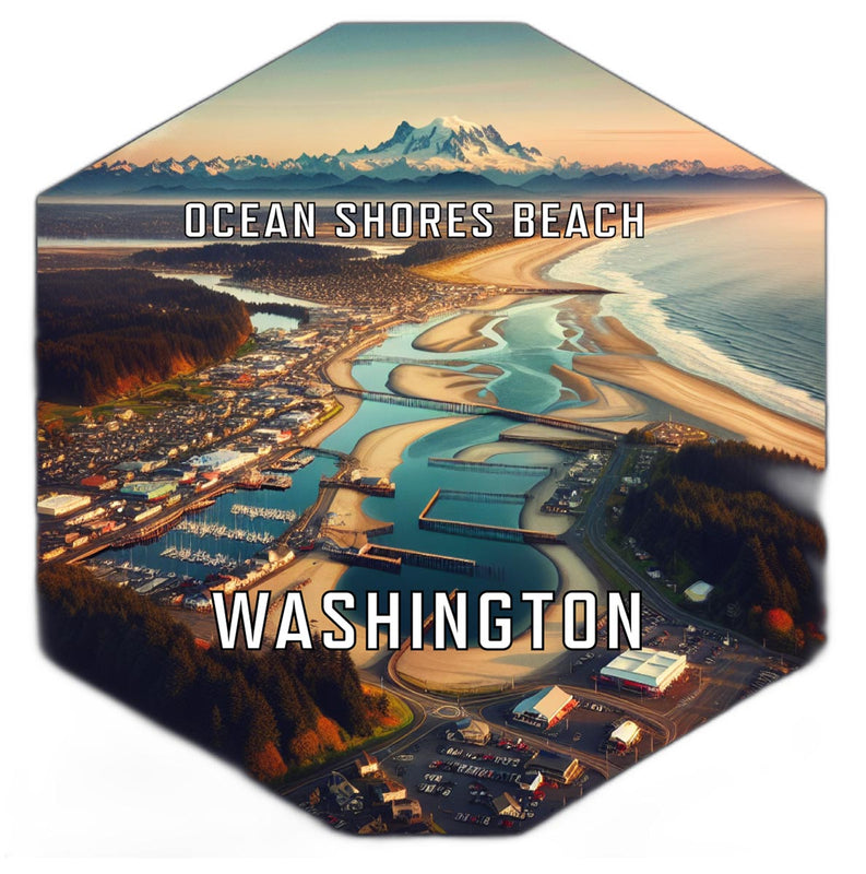 Ocean Shores Beach Washington Travel Destination Souvenir Vinyl Decal Sticker 4-Inch