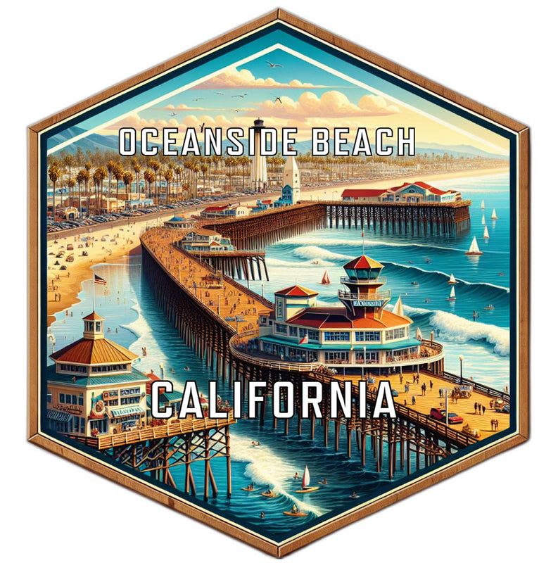 Oceanside Beach California Travel Destination Souvenir Vinyl Decal Sticker 6-Inch