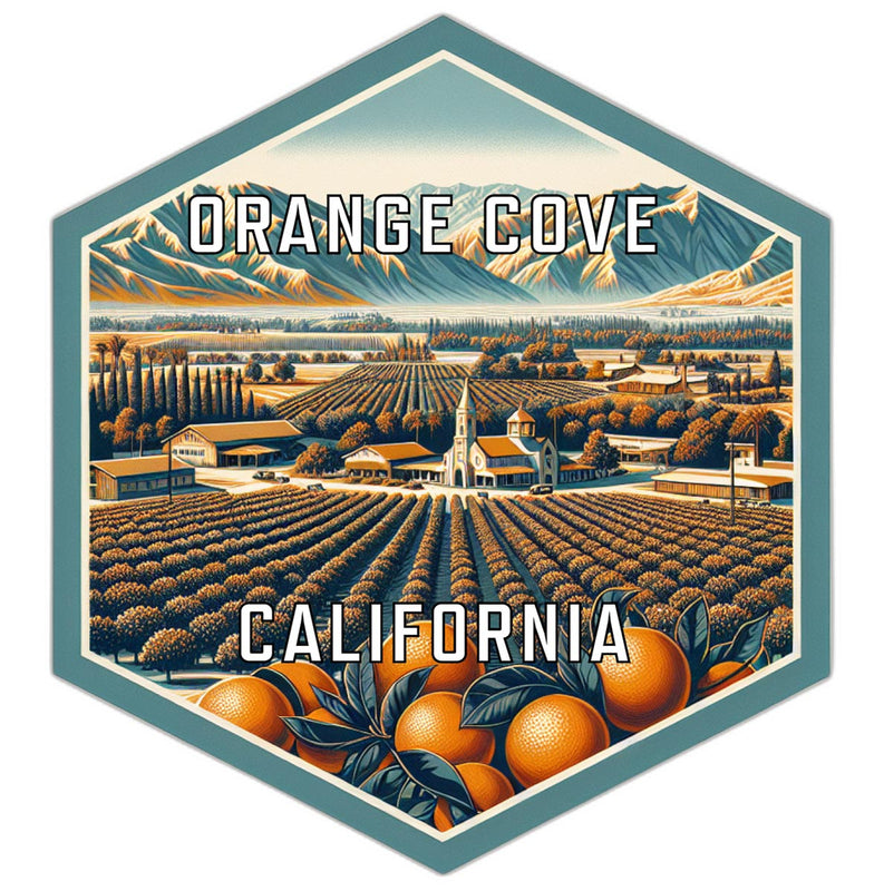 Orange Cove California Travel Destination Souvenir Vinyl Decal Sticker 4-Inch