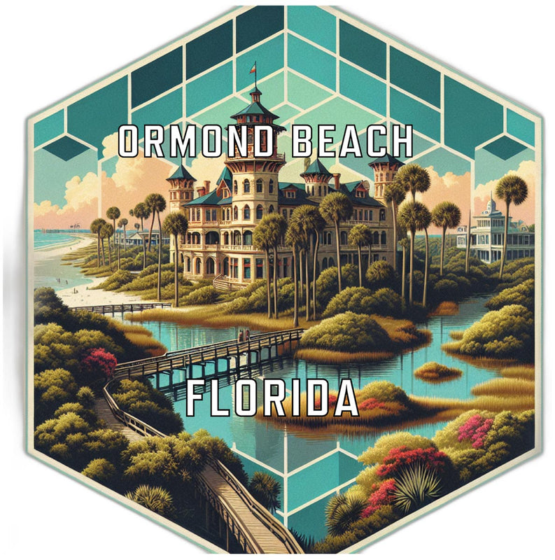 Ormond Beach Florida Travel Destination Souvenir Vinyl Decal Sticker 2-Inch