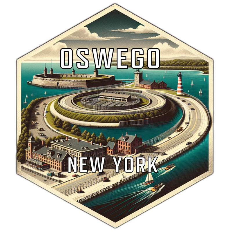 Oswego New York Travel Destination Souvenir Vinyl Decal Sticker 2-Inch