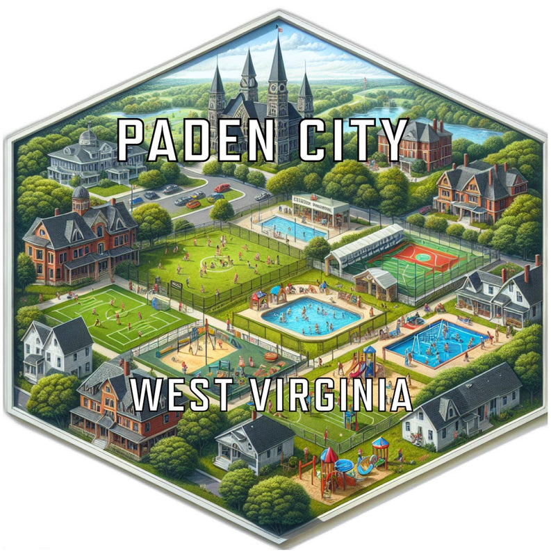 Paden City West Virginia Travel Destination Souvenir Vinyl Decal Sticker 2-Inch