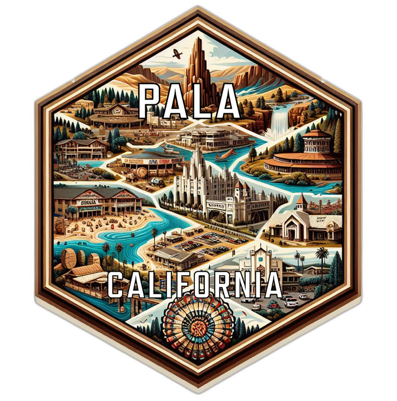 Pala California Travel Destination Souvenir Vinyl Decal Sticker 4-Inch