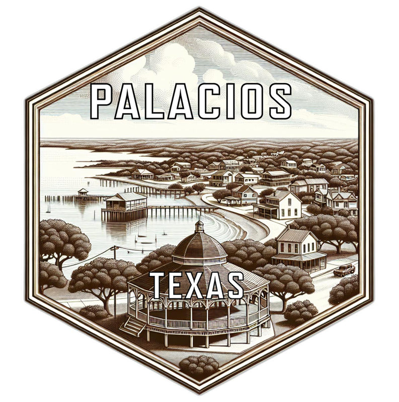 Palacios Texas Travel Destination Souvenir Vinyl Decal Sticker 6-Inch