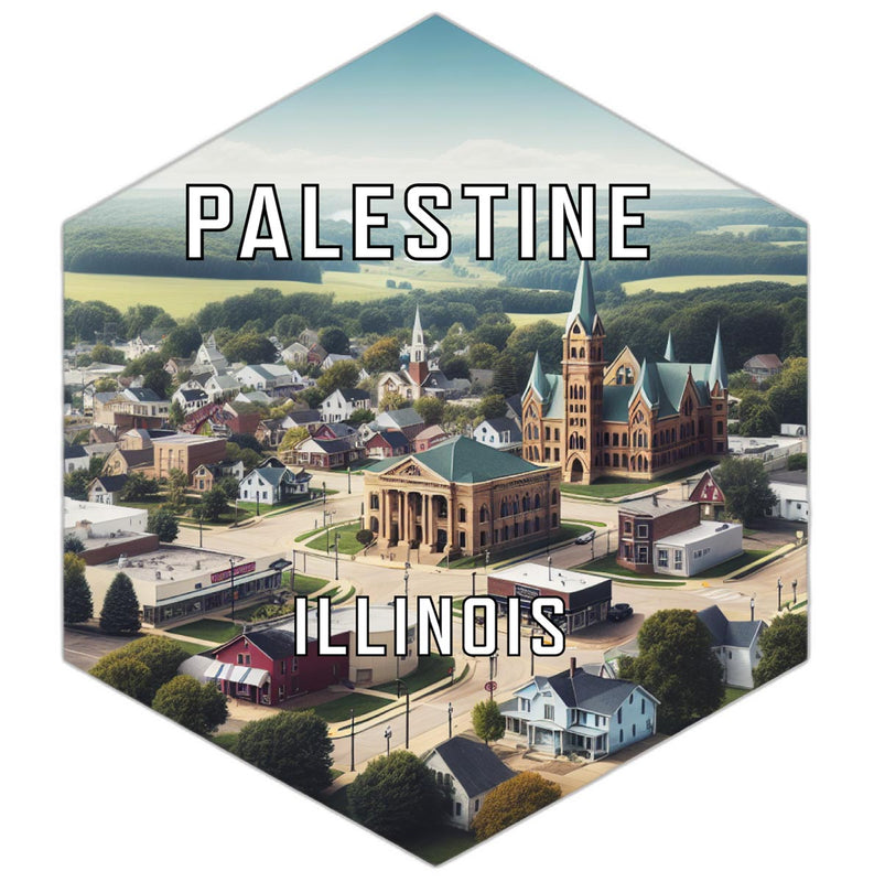 Palestine Illinois Travel Destination Souvenir Vinyl Decal Sticker 6-Inch