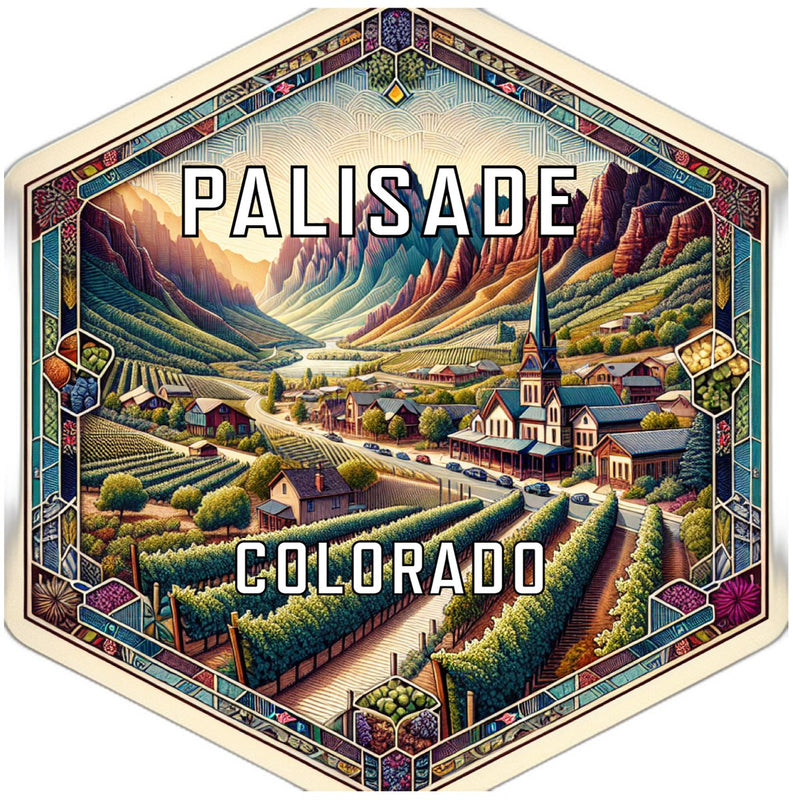 Palisade Colorado Souvenir Travel Destination Die Cut Hexagon Fridge Magnet 2-Inch