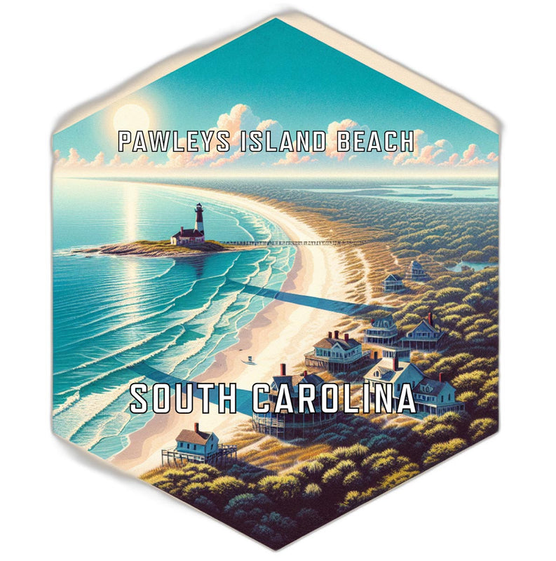 Pawleys Island Beach South Carolina Travel Destination Souvenir Vinyl Decal Sticker 4-Inch