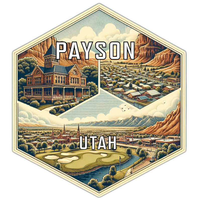 Payson Utah Travel Destination Souvenir Vinyl Decal Sticker 2-Inch