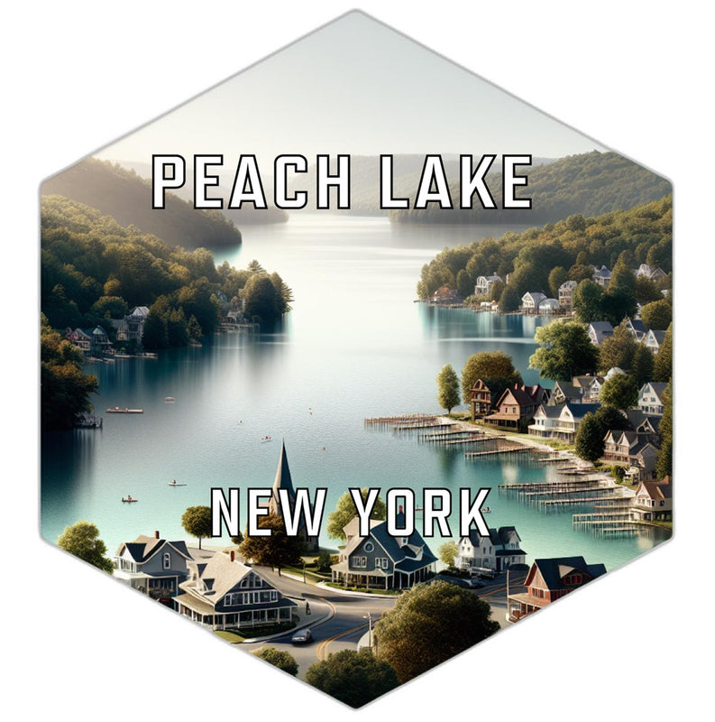 Peach Lake New York Travel Destination Souvenir Vinyl Decal Sticker 2-Inch