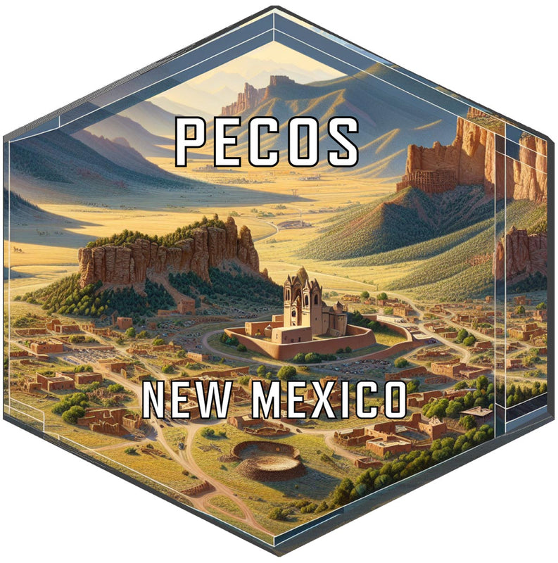 Pecos New Mexico Travel Destination Souvenir Vinyl Decal Sticker 2-Inch