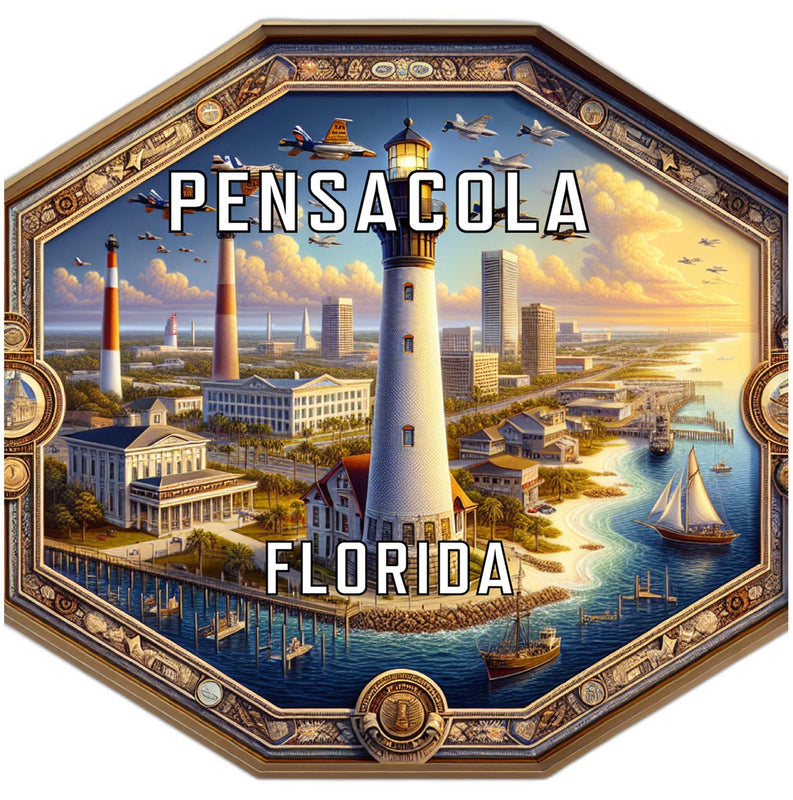 Pensacola Florida Travel Destination Souvenir Vinyl Decal Sticker 2-Inch