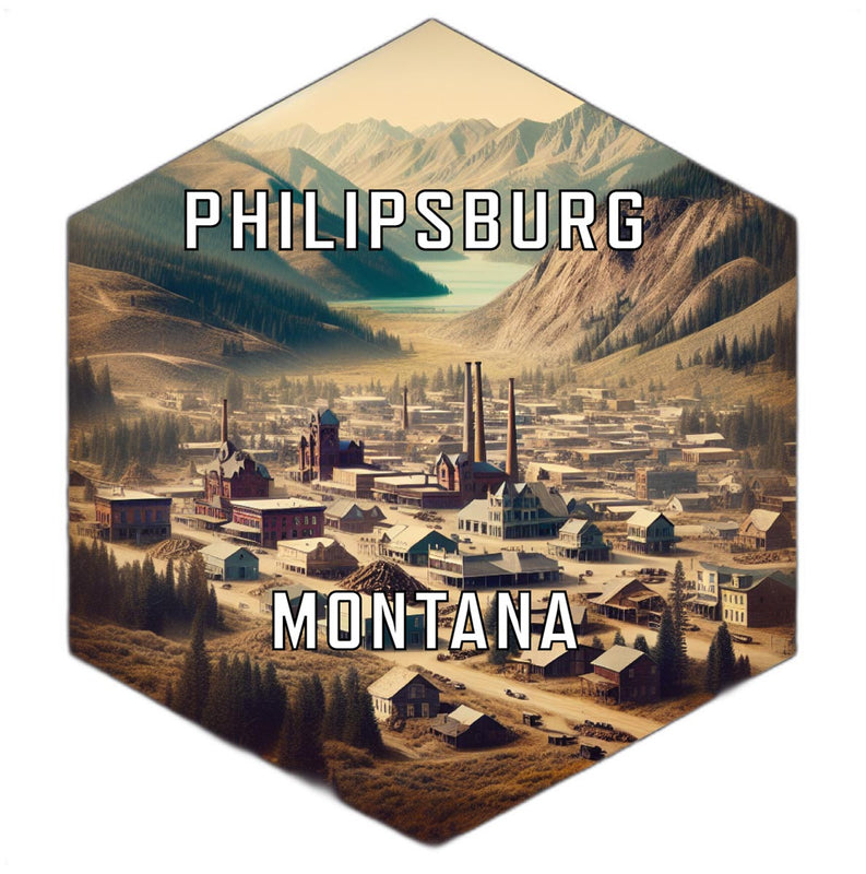 Philipsburg Montana Travel Destination Souvenir Vinyl Decal Sticker 6-Inch