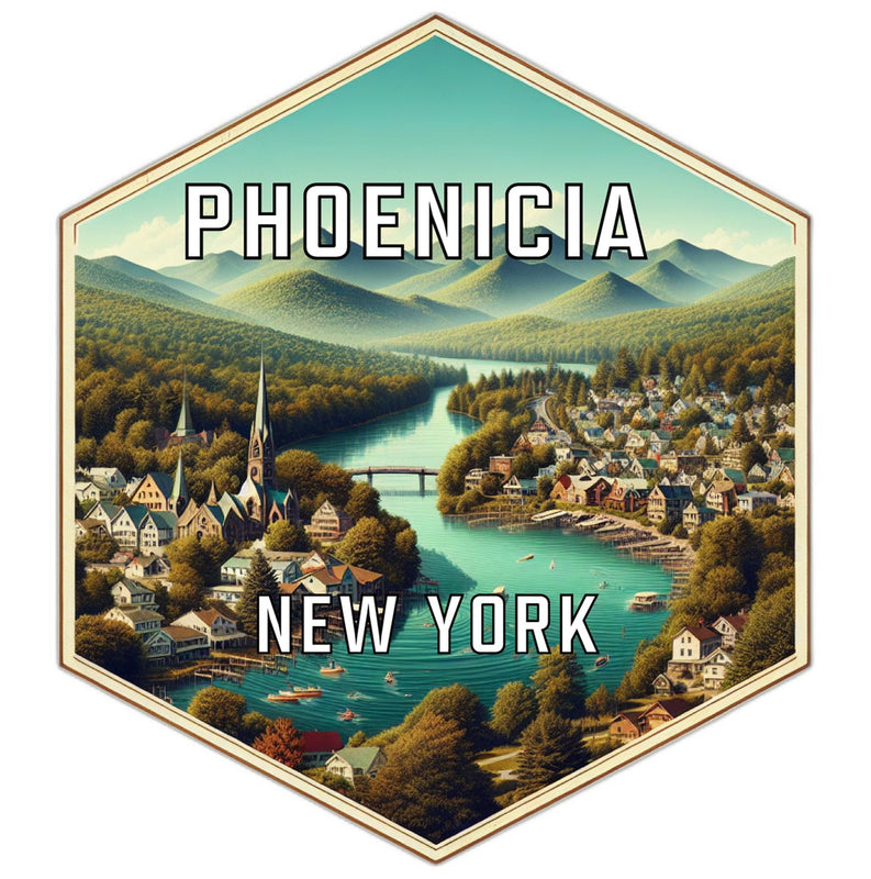 Phoenicia New York Travel Destination Souvenir Vinyl Decal Sticker 2-Inch