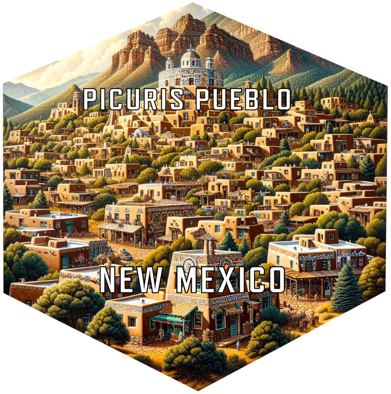 Picuris Pueblo New Mexico Travel Destination Souvenir Vinyl Decal Sticker 2-Inch