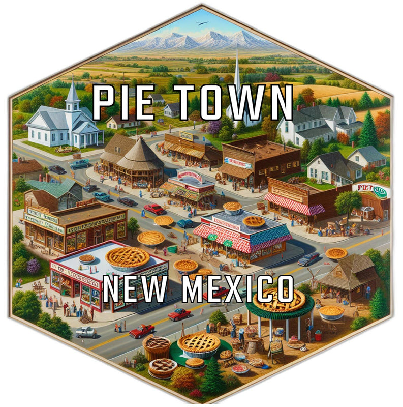 Pie Town New Mexico Travel Destination Souvenir Vinyl Decal Sticker 6-Inch