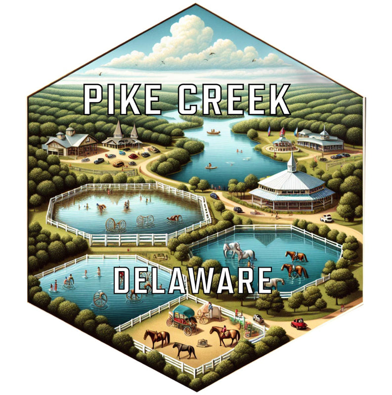 Pike Creek Delaware Travel Destination Souvenir Vinyl Decal Sticker 6-Inch