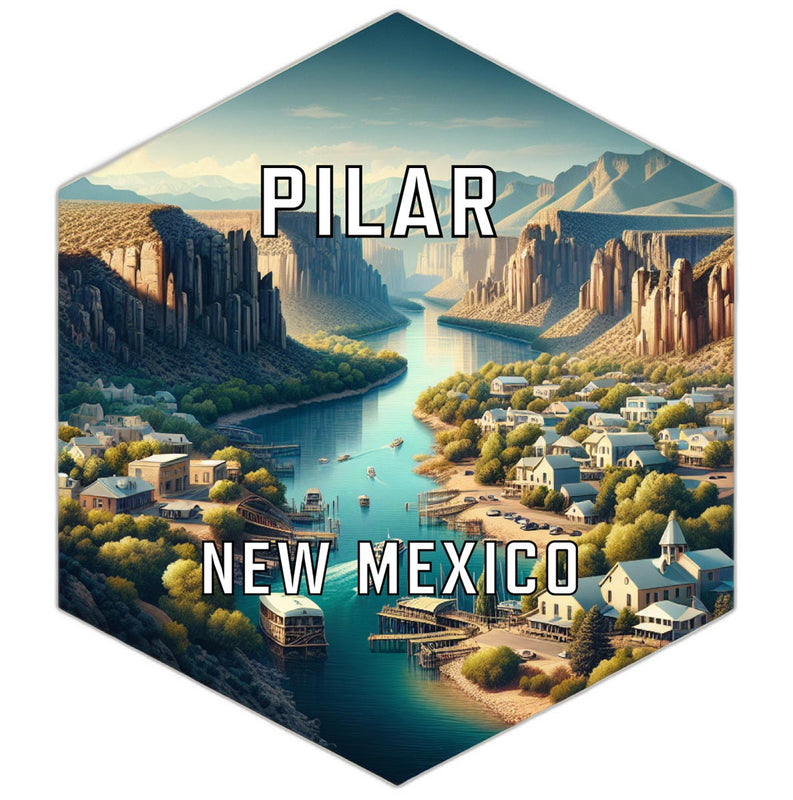 Pilar New Mexico Travel Destination Souvenir Vinyl Decal Sticker 2-Inch