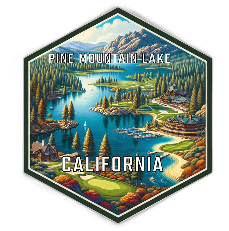 Pine Mountain Lake California Travel Destination Souvenir Vinyl Decal Sticker 6-Inch