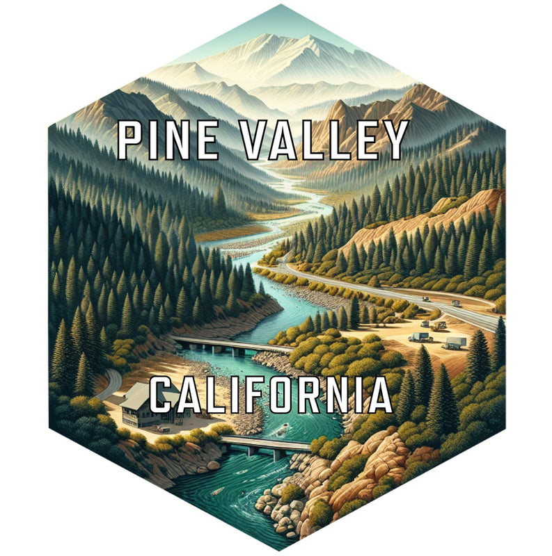 Pine Valley California Travel Destination Souvenir Vinyl Decal Sticker 4-Inch