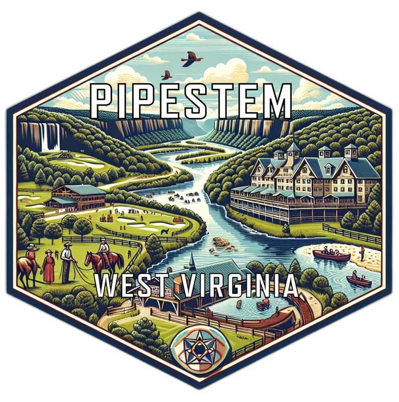 Pipestem West Virginia Travel Destination Souvenir Vinyl Decal Sticker 6-Inch