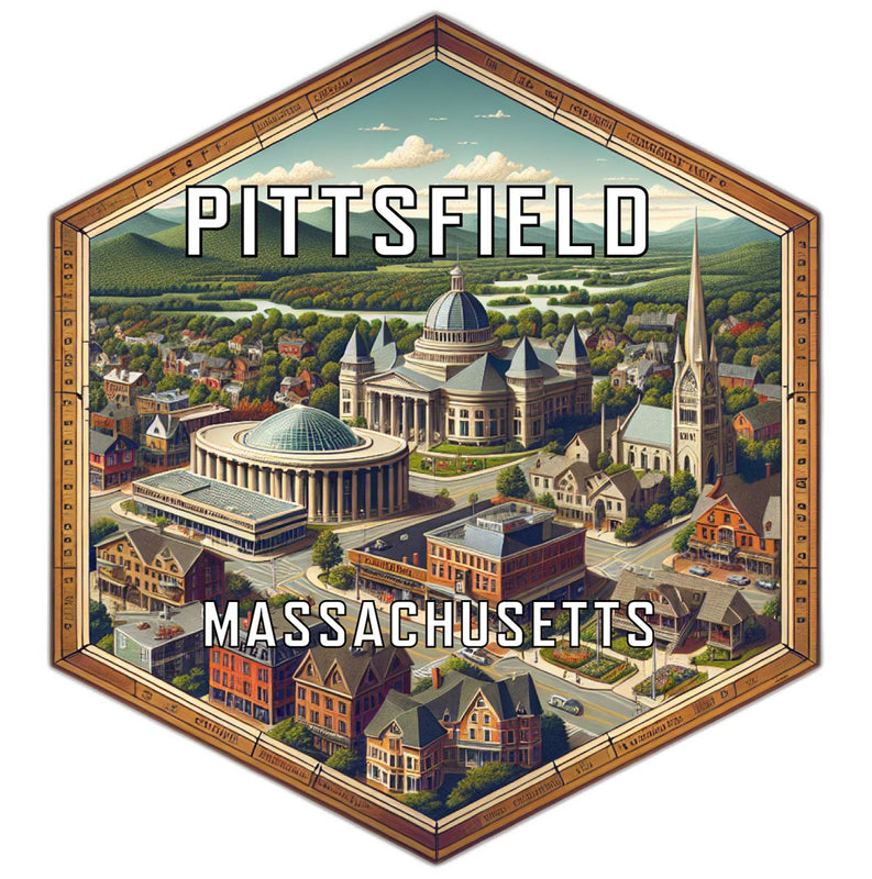 Pittsfield Massachusetts Travel Destination Souvenir Vinyl Decal Sticker 4-Inch