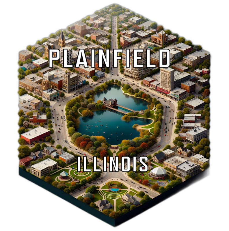 Plainfield Illinois Travel Destination Souvenir Vinyl Decal Sticker 4-Inch