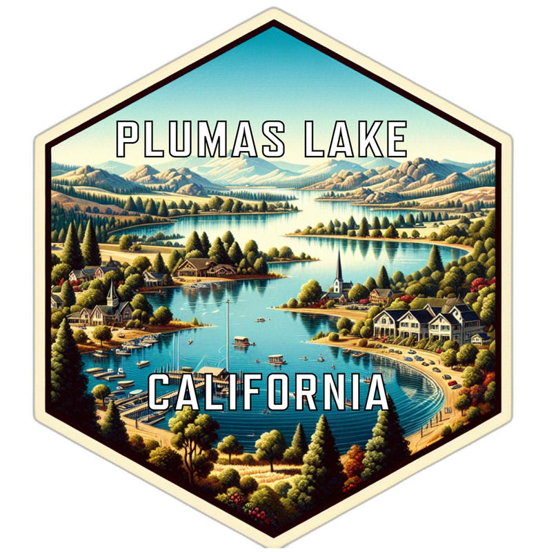 Plumas Lake California Travel Destination Souvenir Vinyl Decal Sticker 4-Inch