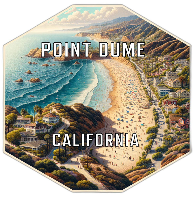Point Dume California Souvenir Travel Destination Die Cut Hexagon Fridge Magnet 6-Inch