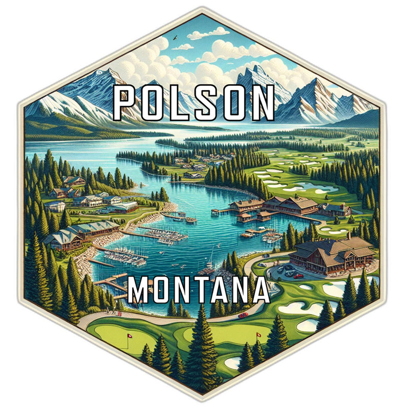 Polson Montana Travel Destination Souvenir Vinyl Decal Sticker 2-Inch