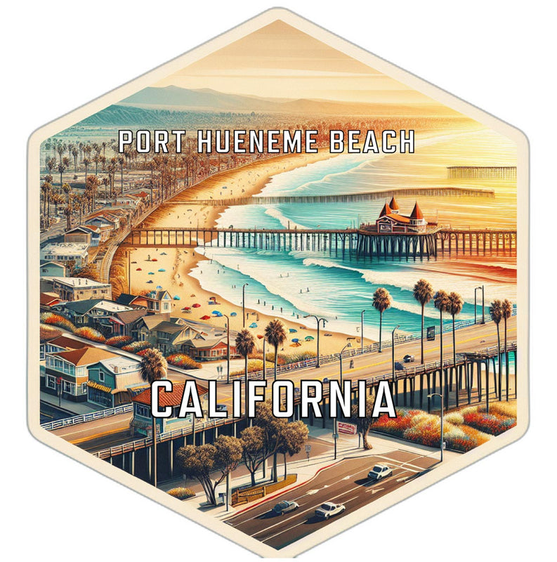 Port Hueneme Beach California Travel Destination Souvenir Vinyl Decal Sticker 6-Inch