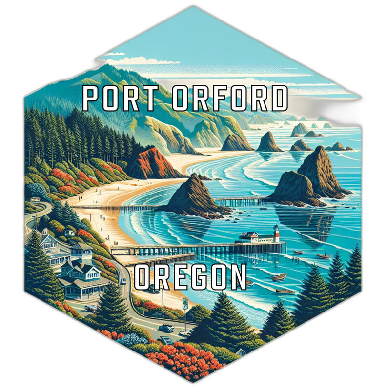 Port Orford Oregon Travel Destination Souvenir Vinyl Decal Sticker 6-Inch