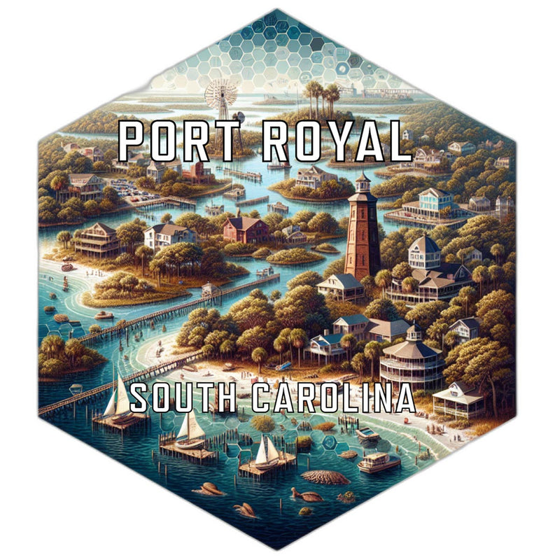 Port Royal South Carolina Travel Destination Souvenir Vinyl Decal Sticker 4-Inch
