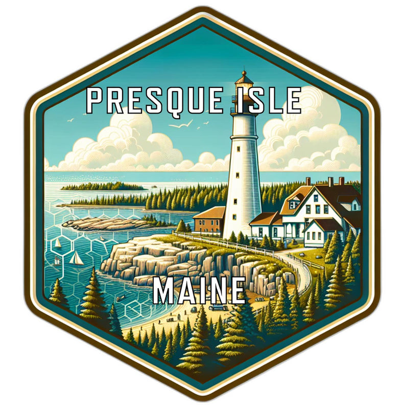 Presque Isle Maine Travel Destination Souvenir Vinyl Decal Sticker 2-Inch