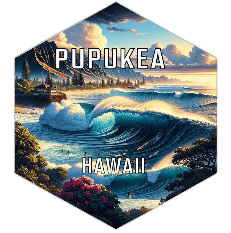Pupukea Hawaii Travel Destination Souvenir Vinyl Decal Sticker 2-Inch