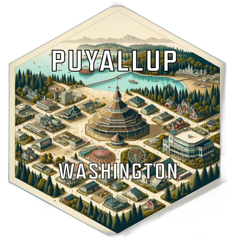 Puyallup Washington Travel Destination Souvenir Vinyl Decal Sticker 4-Inch
