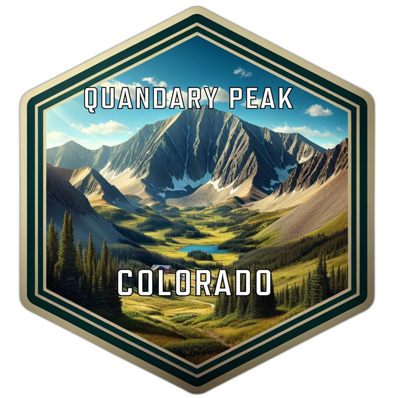 Quandary Peak Colorado Travel Destination Souvenir Vinyl Decal Sticker 6-Inch