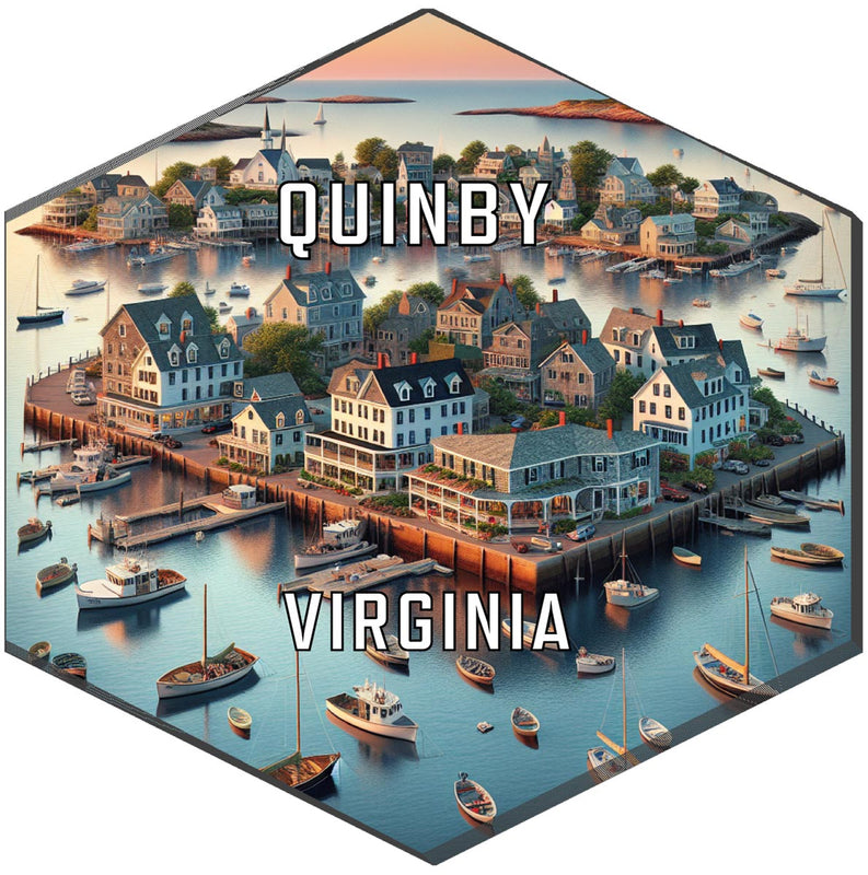 Quinby Virginia Travel Destination Souvenir Vinyl Decal Sticker 6-Inch