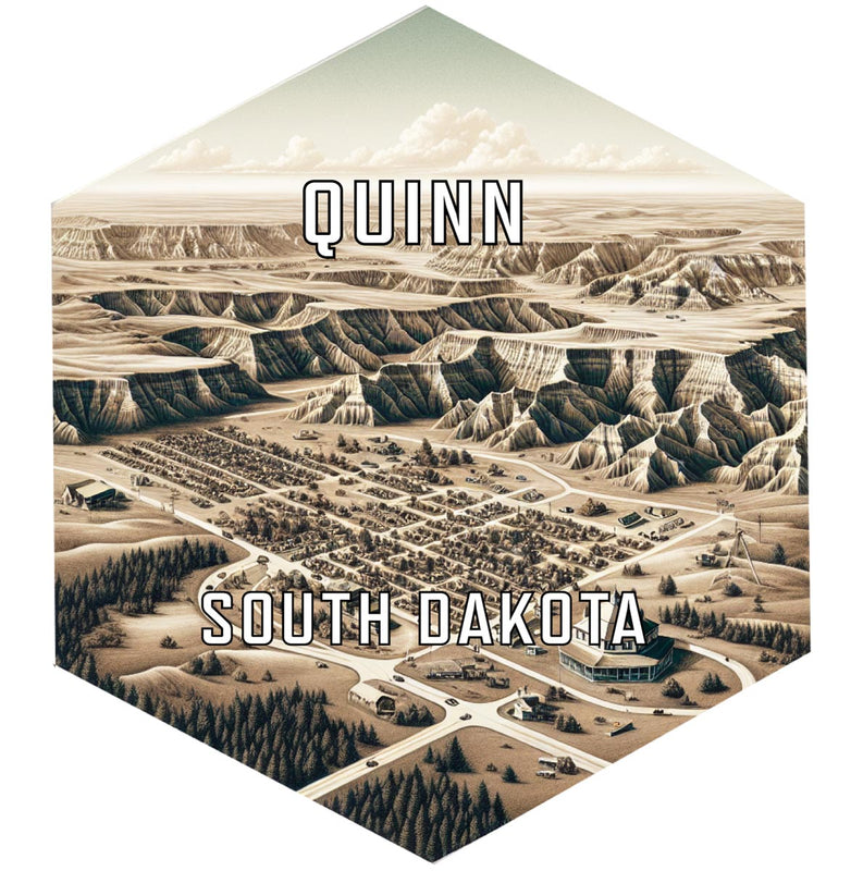 Quinn South Dakota Travel Destination Souvenir Vinyl Decal Sticker 2-Inch