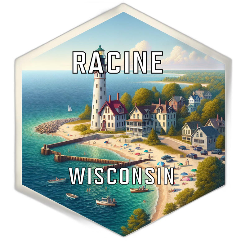 Racine Wisconsin Travel Destination Souvenir Vinyl Decal Sticker 6-Inch