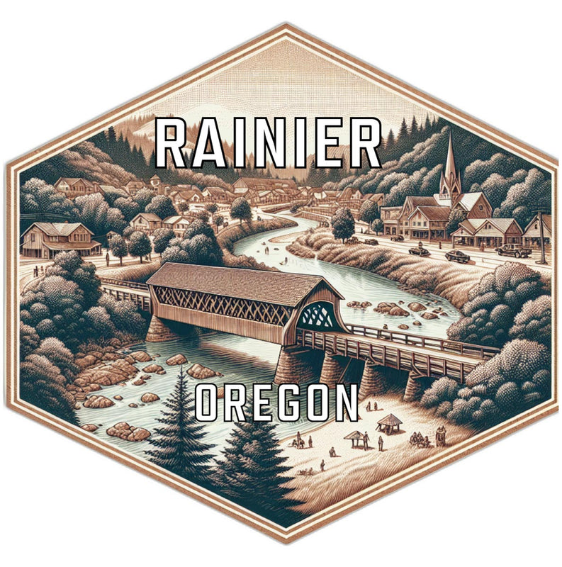 Rainier Oregon Travel Destination Souvenir Vinyl Decal Sticker 2-Inch