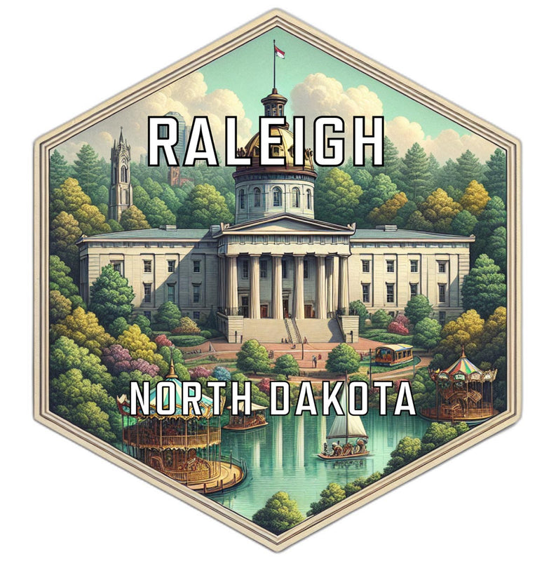 Raleigh North Dakota Travel Destination Souvenir Vinyl Decal Sticker 6-Inch