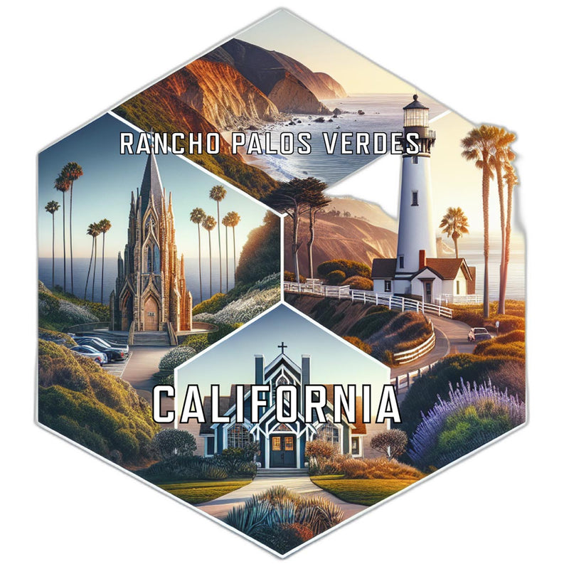 Rancho Palos Verdes California Travel Destination Souvenir Vinyl Decal Sticker 6-Inch