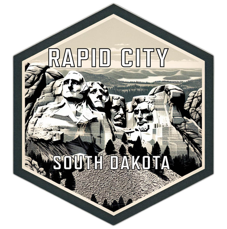 Rapid City South Dakota Travel Destination Souvenir Vinyl Decal Sticker 4-Inch