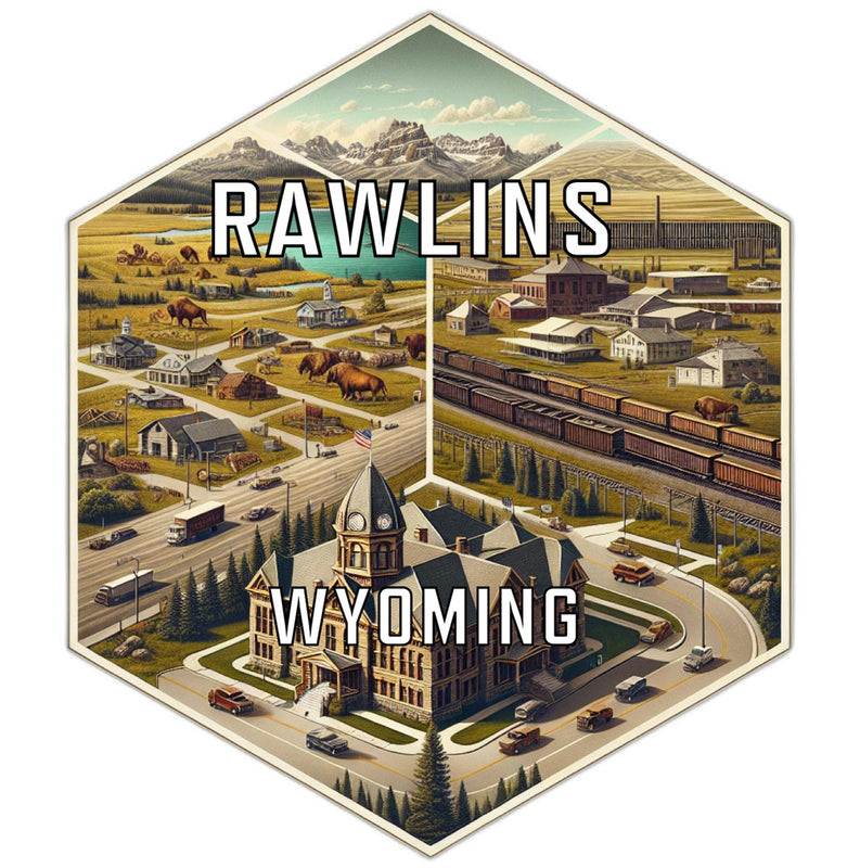 Rawlins Wyoming Travel Destination Souvenir Vinyl Decal Sticker 2-Inch