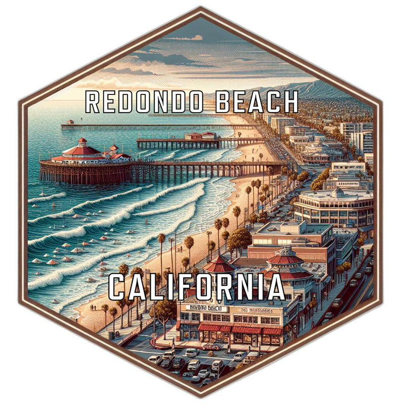 Redondo Beach California Travel Destination Souvenir Vinyl Decal Sticker 2-Inch