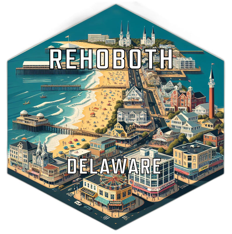 Rehoboth Delaware Travel Destination Souvenir Vinyl Decal Sticker 4-Inch