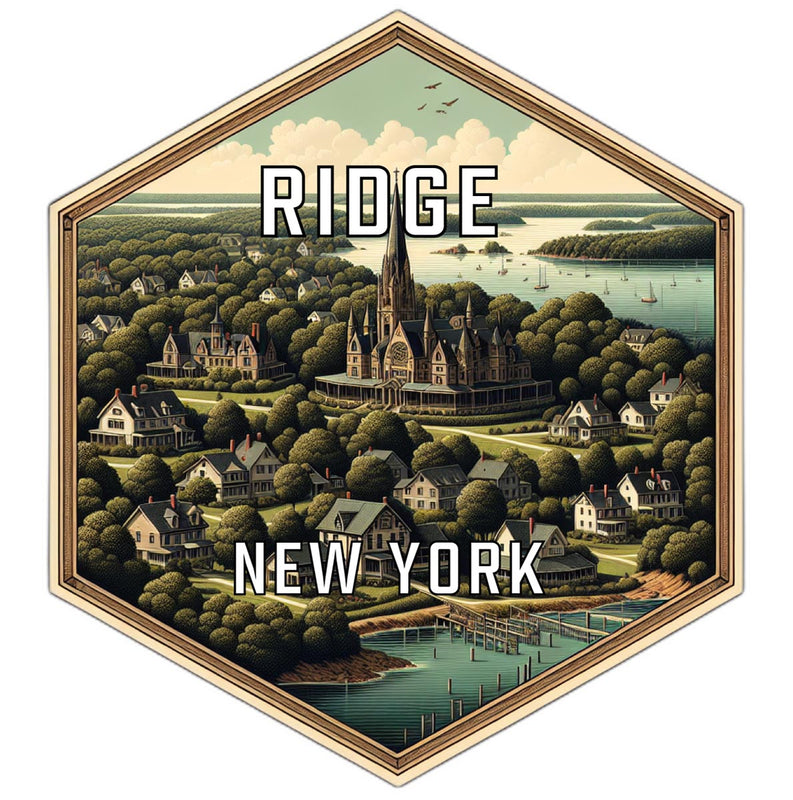 Ridge New York Travel Destination Souvenir Vinyl Decal Sticker 6-Inch