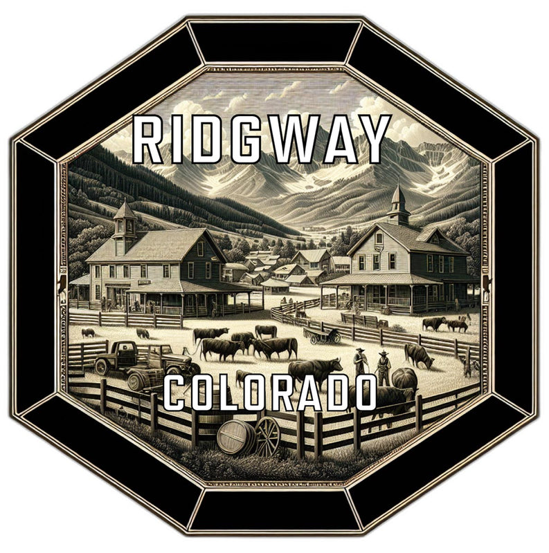 Ridgway Colorado Souvenir Travel Destination Die Cut Hexagon Fridge Magnet 2-Inch