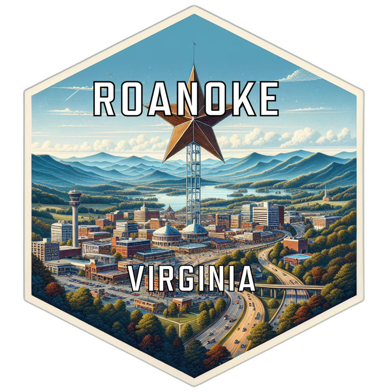 Roanoke Virginia Travel Destination Souvenir Vinyl Decal Sticker 2-Inch